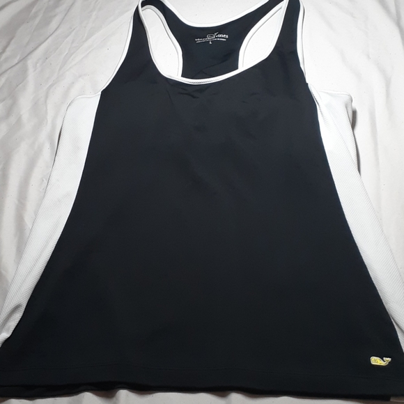 Vineyard Vines Tops - Vineyard vines Black and white racer workout tank
